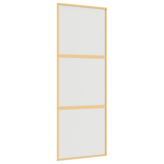 Porta Scorrevole Dorata 76x205 Vetro Smerigliato ESG Alluminio 155151