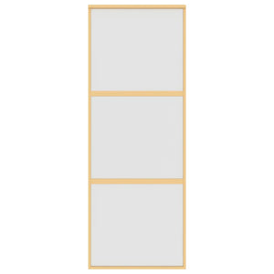 Porta Scorrevole Dorata 76x205 Vetro Smerigliato ESG Alluminio 155151