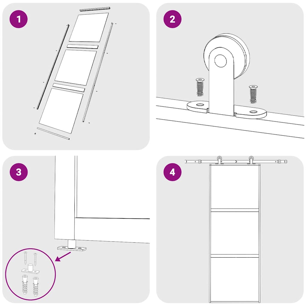 vidaXL Porta Scorrevole Dorata 76x205 Vetro Smerigliato ESG Alluminio