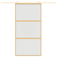 Porta Scorrevole Oro 102,5x205 Vetro Smerigliato ESG Alluminio 155153