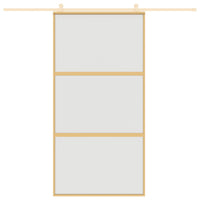 Porta Scorrevole Oro 102,5x205 Vetro Smerigliato ESG Alluminiocod mxl 131663