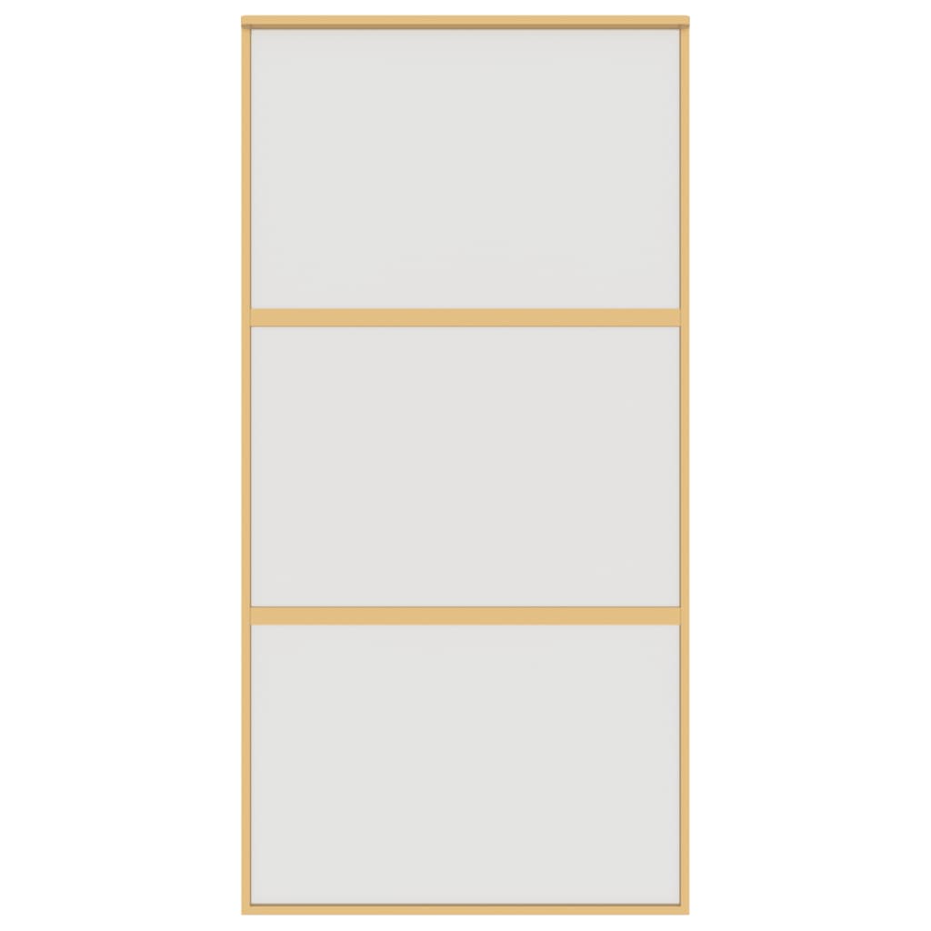 Porta Scorrevole Oro 102,5x205 Vetro Smerigliato ESG Alluminio 155153