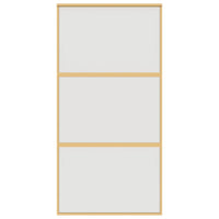 Porta Scorrevole Oro 102,5x205 Vetro Smerigliato ESG Alluminio 155153