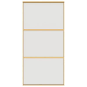 Porta Scorrevole Oro 102,5x205 Vetro Smerigliato ESG Alluminio 155153