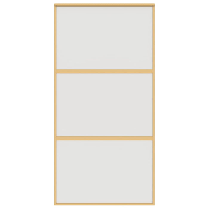 Porta Scorrevole Oro 102,5x205 Vetro Smerigliato ESG Alluminio 155153