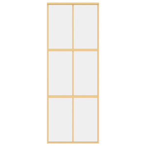 Porta Scorrevole Dorata 76x205 Vetro Trasparente ESG Alluminio 155154