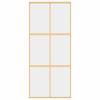 Porta Scorrevole Dorata 90x205 Vetro Trasparente ESG Alluminio 155155