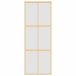 Porta Scorrevole Dorata 76x205 Vetro Smerigliato ESG Alluminio 155157