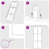 Porta Scorrevole Dorata 76x205 Vetro Smerigliato ESG Alluminio 155157