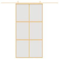 Porta Scorrevole Oro 102,5x205 Vetro Smerigliato ESG Alluminio