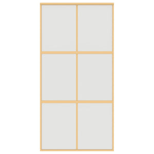 Porta Scorrevole Oro 102,5x205 Vetro Smerigliato ESG Alluminio 155159