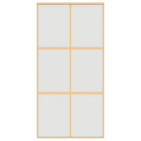 Porta Scorrevole Oro 102,5x205 Vetro Smerigliato ESG Alluminio