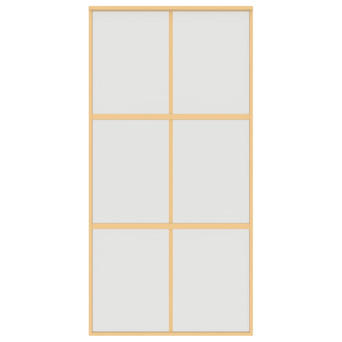 Porta Scorrevole Oro 102,5x205 Vetro Smerigliato ESG Alluminio