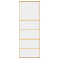 Porta Scorrevole Dorata 76x205 Vetro Trasparente ESG Alluminio 155160