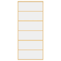 Porta Scorrevole Dorata 90x205 Vetro Trasparente ESG Alluminio 155161