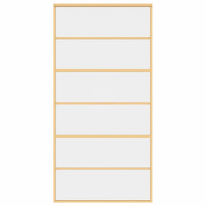 Porta Scorrevole Oro 102,5x205 Vetro Trasparente ESG Alluminio 155162