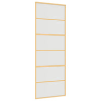 Porta Scorrevole Dorata 76x205 Vetro Smerigliato ESG Alluminio 155163