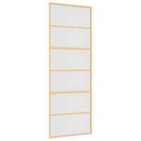 Porta Scorrevole Dorata 76x205 Vetro Smerigliato ESG Alluminiocod mxl 114868