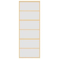 Porta Scorrevole Dorata 76x205 Vetro Smerigliato ESG Alluminio 155163