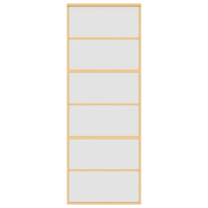 Porta Scorrevole Dorata 76x205 Vetro Smerigliato ESG Alluminio 155163