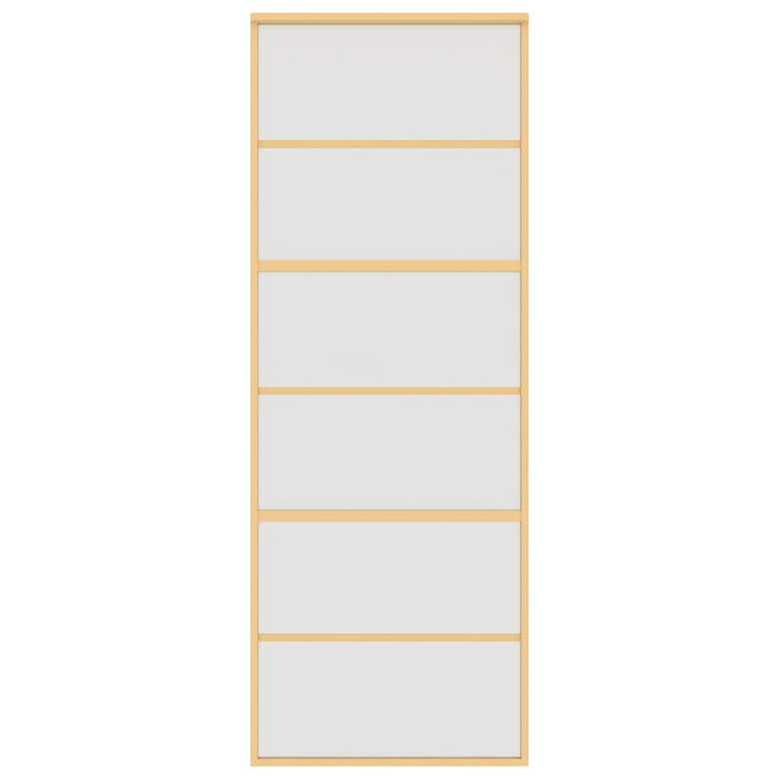 Porta Scorrevole Dorata 76x205 Vetro Smerigliato ESG Alluminio 155163