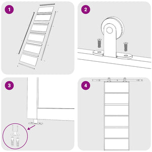 Porta Scorrevole Dorata 76x205 Vetro Smerigliato ESG Alluminio 155163