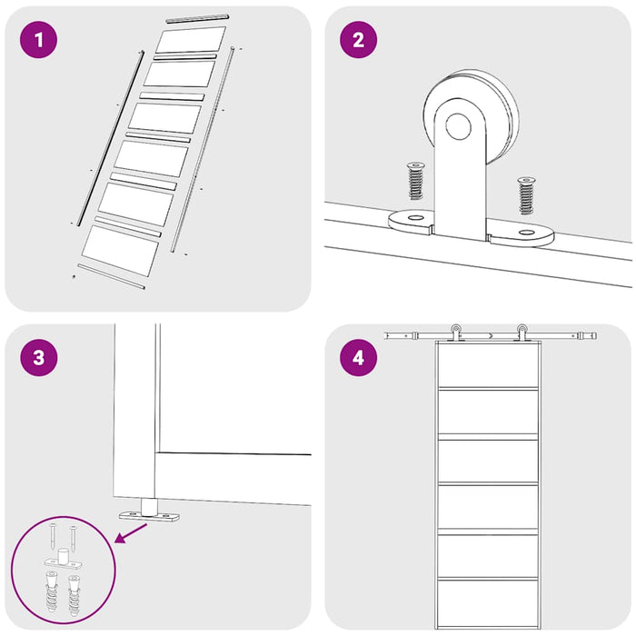 Porta Scorrevole Dorata 76x205 Vetro Smerigliato ESG Alluminio 155163