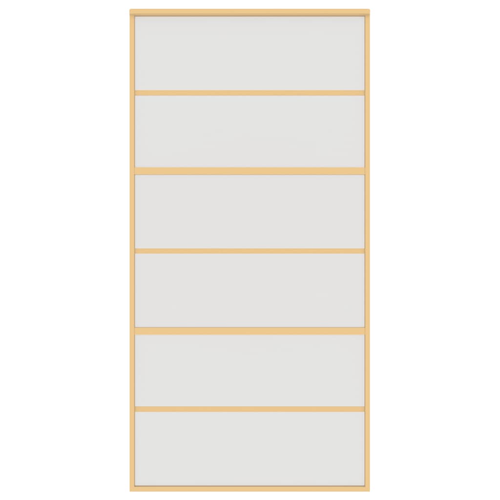 Porta Scorrevole Oro 102,5x205 Vetro Smerigliato ESG Alluminio