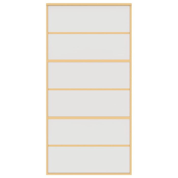 Porta Scorrevole Oro 102,5x205 Vetro Smerigliato ESG Alluminio