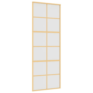 Porta Scorrevole Dorata 76x205 Vetro Smerigliato ESG Alluminiocod mxl 83753