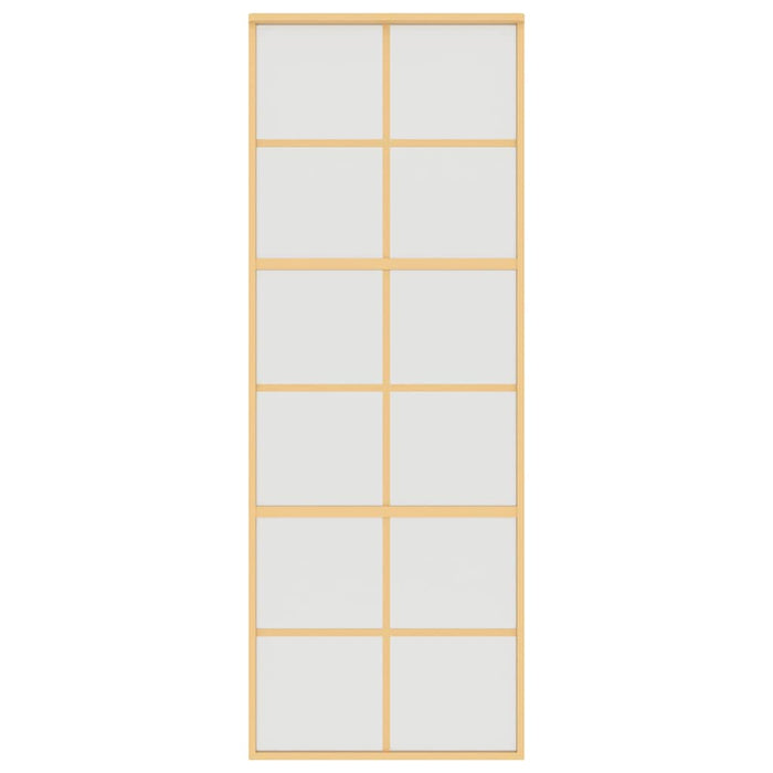 Porta Scorrevole Dorata 76x205 Vetro Smerigliato ESG Alluminio 155169