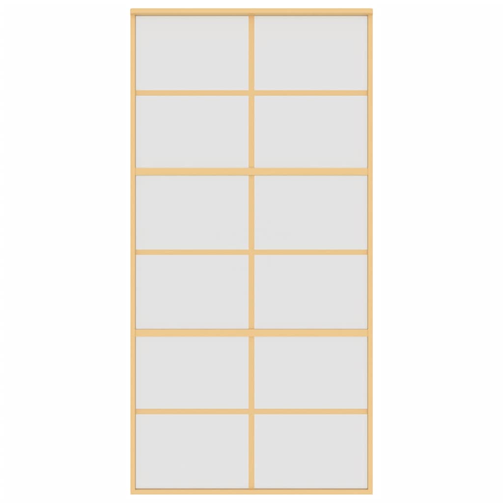 Porta Scorrevole Oro 102,5x205 Vetro Smerigliato ESG Alluminio