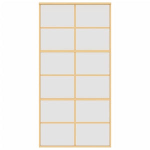 Porta Scorrevole Oro 102,5x205 Vetro Smerigliato ESG Alluminio