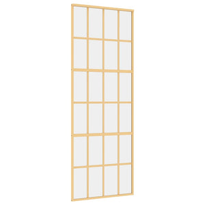 Porta Scorrevole Dorata 76x205 Vetro Trasparente ESG Alluminio 155172