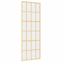 Porta Scorrevole Dorata 76x205 Vetro Trasparente ESG Alluminiocod mxl 131670