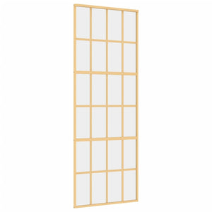 Porta Scorrevole Dorata 76x205 Vetro Trasparente ESG Alluminiocod mxl 131670