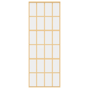 Porta Scorrevole Dorata 76x205 Vetro Trasparente ESG Alluminio 155172