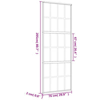 Porta Scorrevole Dorata 76x205 Vetro Trasparente ESG Alluminio 155172