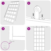 Porta Scorrevole Oro 102,5x205 Vetro Trasparente ESG Alluminio 155174