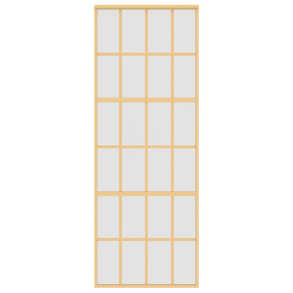 Porta Scorrevole Dorata 76x205 Vetro Smerigliato ESG Alluminio 155175