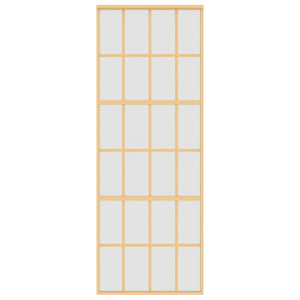 Porta Scorrevole Dorata 76x205 Vetro Smerigliato ESG Alluminio 155175