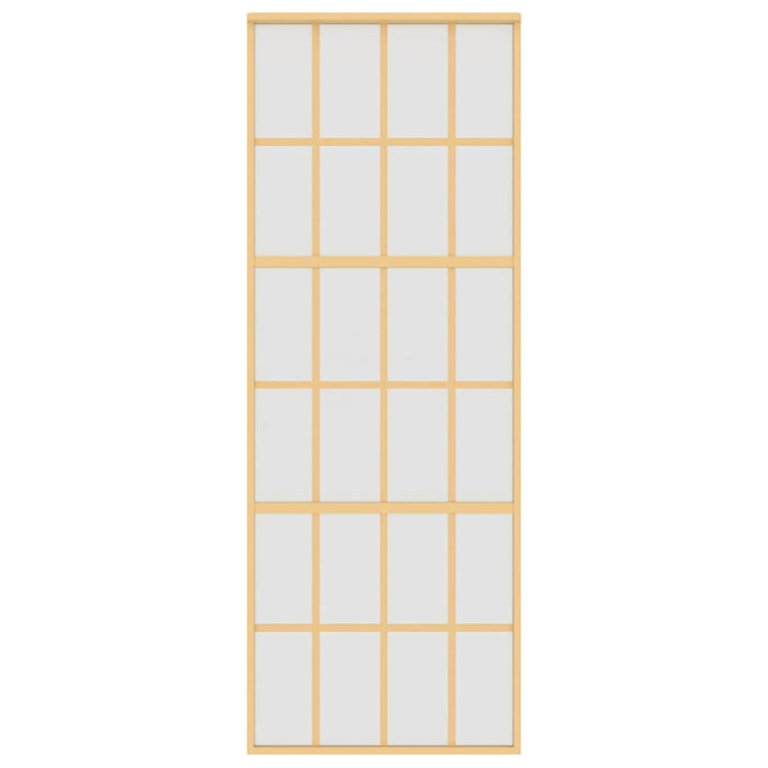 Porta Scorrevole Dorata 76x205 Vetro Smerigliato ESG Alluminio 155175