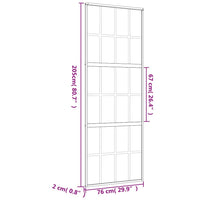 Porta Scorrevole Dorata 76x205 Vetro Smerigliato ESG Alluminio 155175
