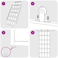 Porta Scorrevole Dorata 90x205 Vetro Smerigliato ESG Alluminio 155176