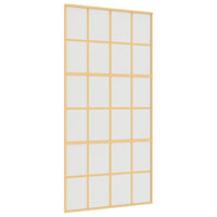 Porta Scorrevole Oro 102,5x205 Vetro Smerigliato ESG Alluminiocod mxl 114860