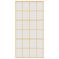 Porta Scorrevole Oro 102,5x205 Vetro Smerigliato ESG Alluminio 155177