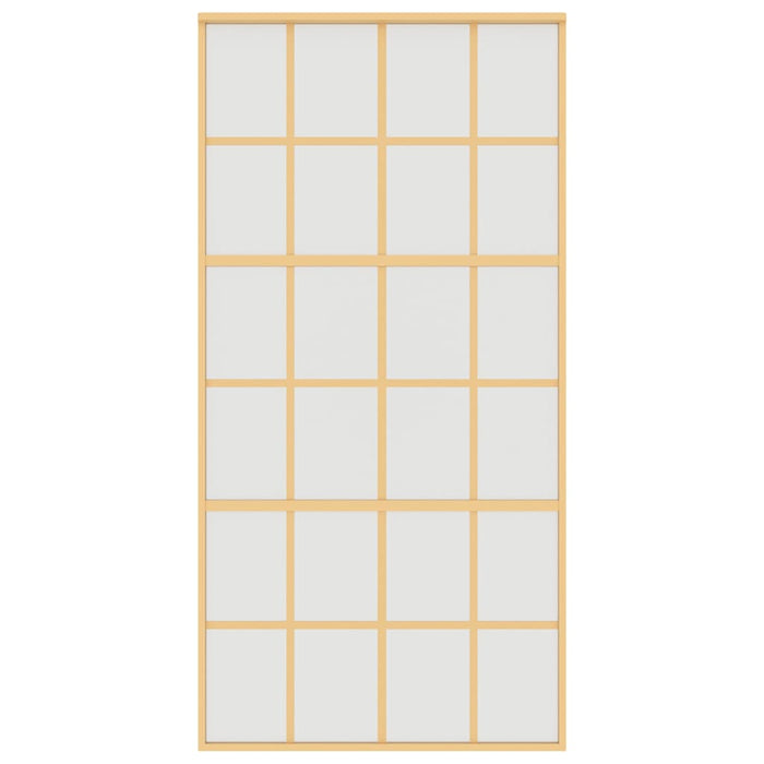 Porta Scorrevole Oro 102,5x205 Vetro Smerigliato ESG Alluminio 155177