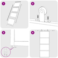 Porta Scorrevole Dorata 76x205 Vetro Trasparente ESG Alluminio 155178