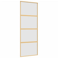 Porta Scorrevole Dorata 76x205 Vetro Smerigliato ESG Alluminiocod mxl 83759