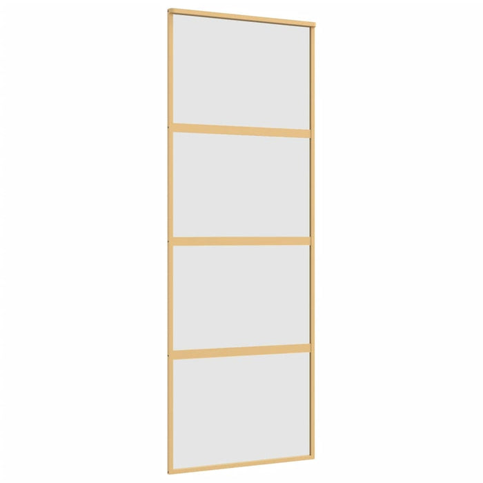 Porta Scorrevole Dorata 76x205 Vetro Smerigliato ESG Alluminiocod mxl 83759